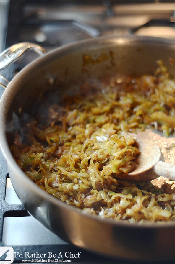 cooked buttered cabbage
