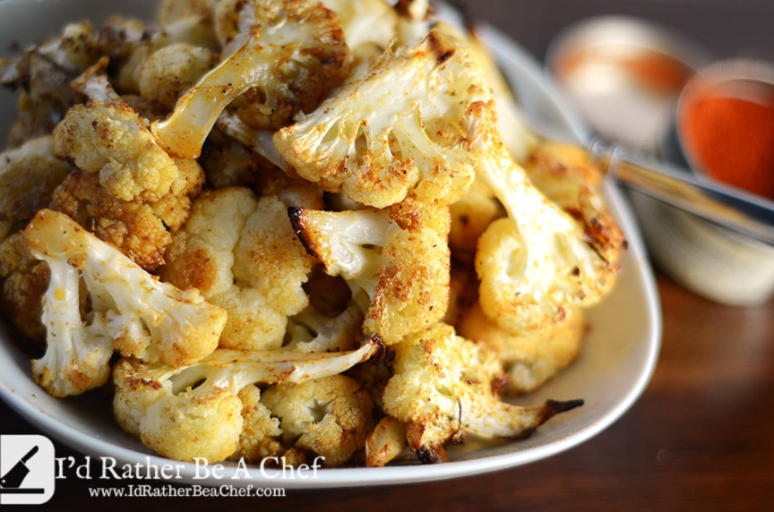 roasted cauliflower recipe ready to be served