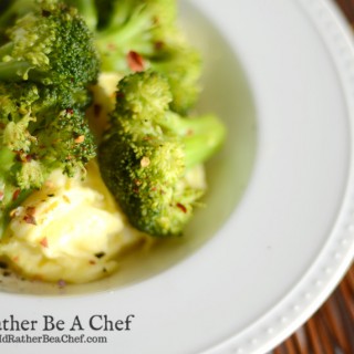 spicy broccoli with scrambled eggs