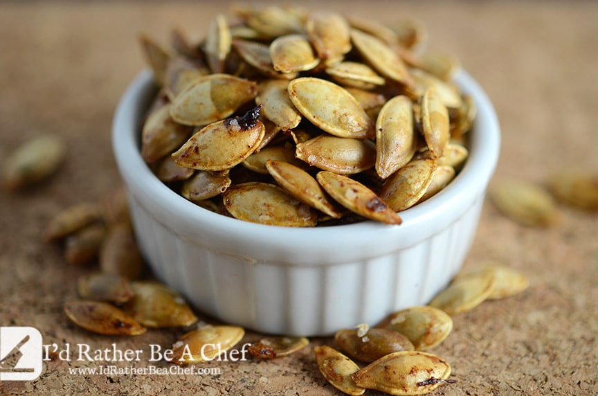 butter roasted pumpkin seeds are delicious