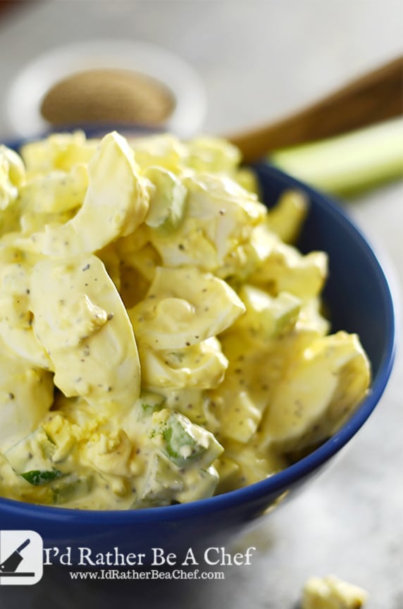 egg salad recipe in a bowl