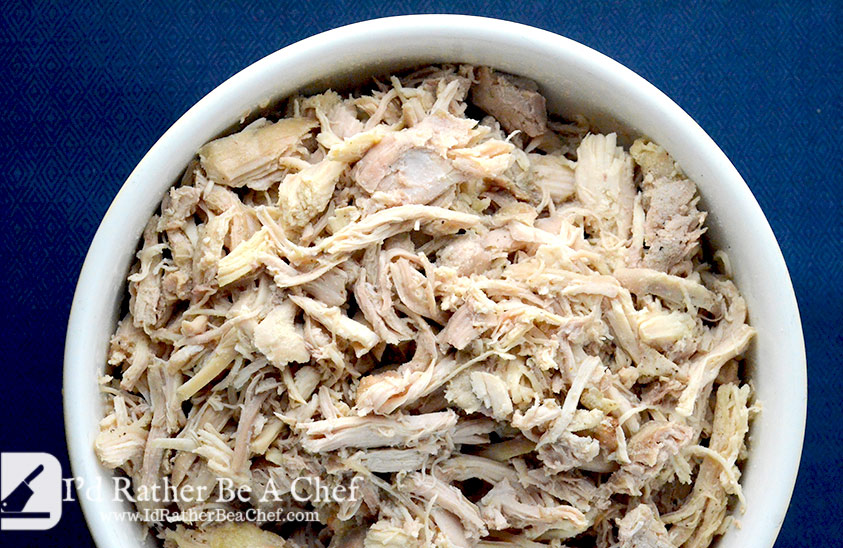 shredded chicken recipe completed