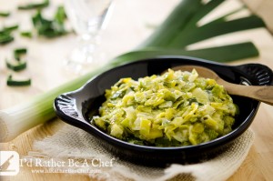 The easiest creamed leeks recipe that you will ever try. Three ingredients combine to make the most savory side dish!