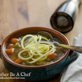 What an easy homemade chicken soup recipe... with Zoodles! This chicken soup has soul.