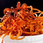 bowl full of shoestring crunch sweet potato fries featured image