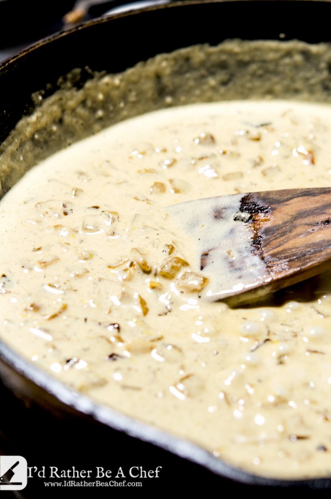 This creamy sauce has sherry, sauteed onions and garlic. What more could you ask for in a lemon artichoke chicken dish?