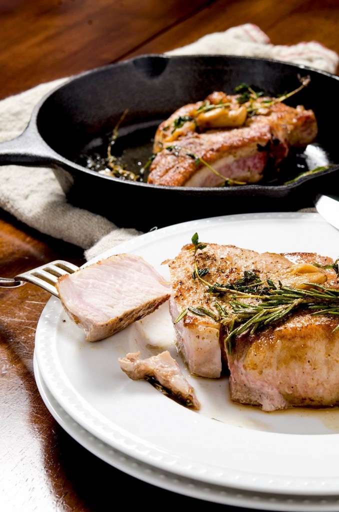 These pan seared pork chops are cooked to perfection! Thick cut, juicy, tender and delicious.