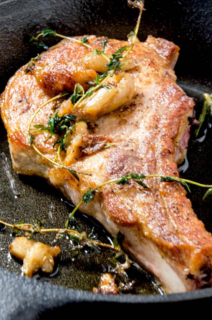 Pan seared pork chops the way you want them... tender, juice and delicious. Simple, easy recipe too.
