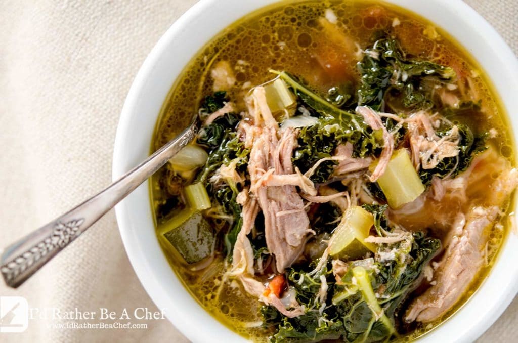 A wonderful pulled pork soup recipe that is healthy, hearty and is ready in under 30 minutes. Deliciously good for you.