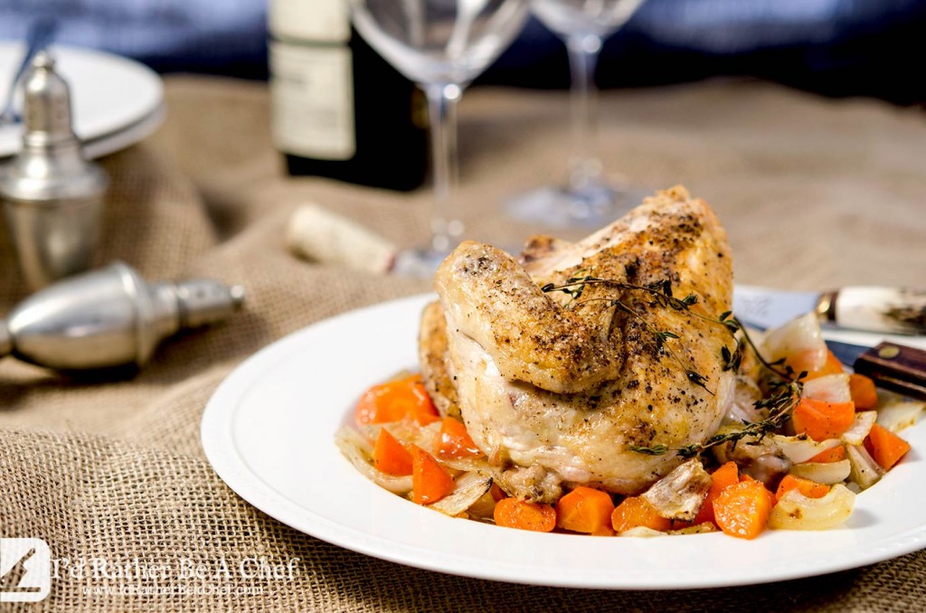 Make this roasted chicken and vegetables recipe tonight. It is ready in under a half hour and with just four ingredients is incredibly easy to make.