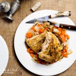 Delightfully simple roasted chicken and vegetables recipe, ready in just about a half hour. So tender and juicy, you'll wish you made more!
