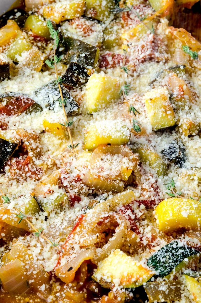 The perfect slow simmered ratatouille dish that pairs with pork, fish and lamb wonderfully.