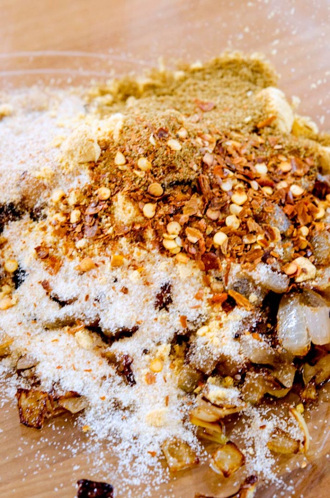 Creating the spice mix is incredibly important for any pork burger recipe.