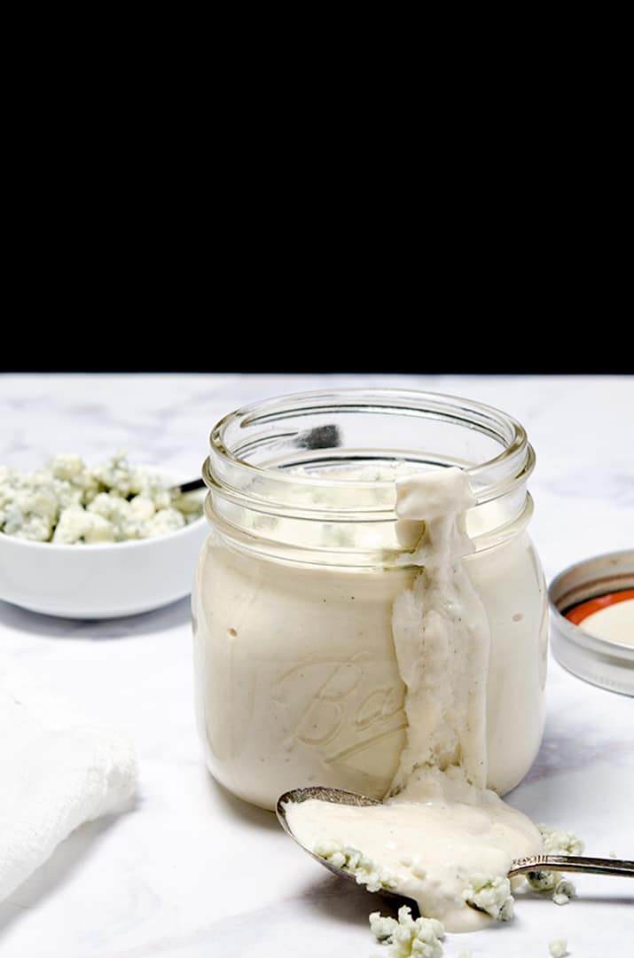 Super Creamy HOMEMADE BLUE CHEESE DRESSING! Wow it's good!