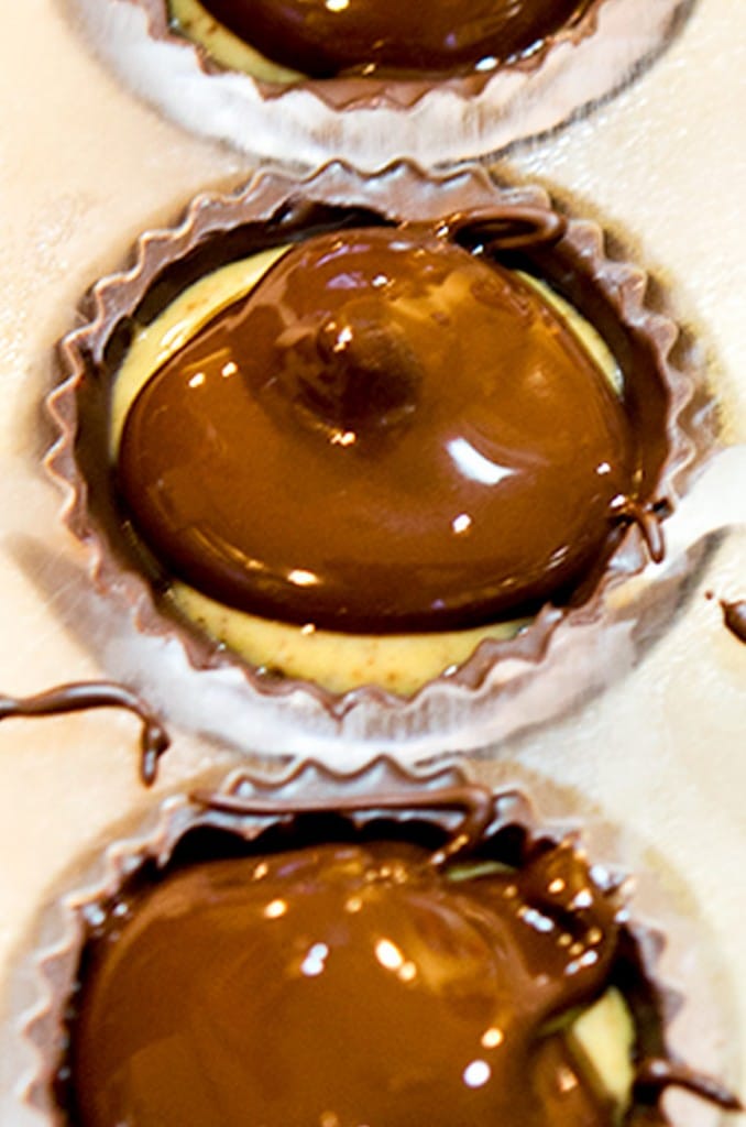 Homemade peanut butter cups are addictive. Making as many of them as you can!
