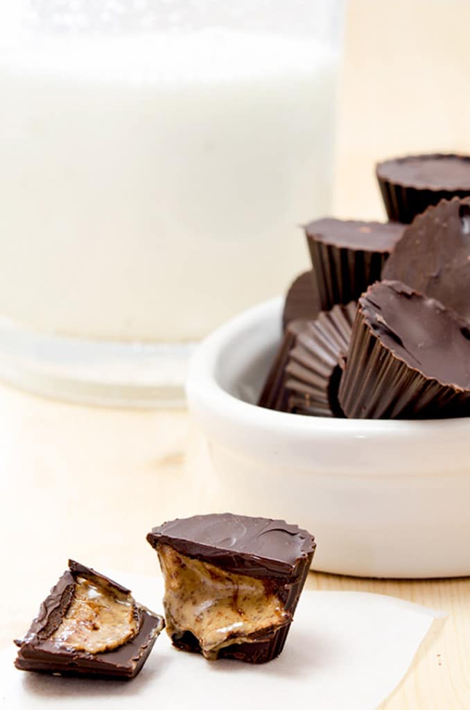Eat these homemade peanut butter cups with a delicious glass of cold milk... they are a match made in heaven!