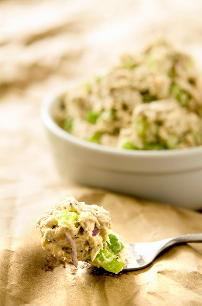 A fresh take on low carb tuna salad. Chock full of delicious veggies and spices- this recipe is a winner!