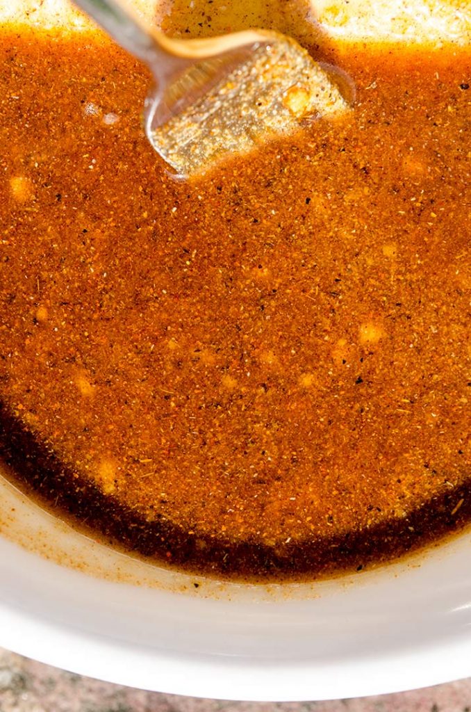 This wet rub gets slathered onto the grilled chicken wings recipe.