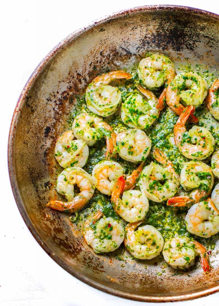 A delightfully easy shrimp chimichurri recipe for your spring dinner routine... we love it in our low carb dinner recipes roundup