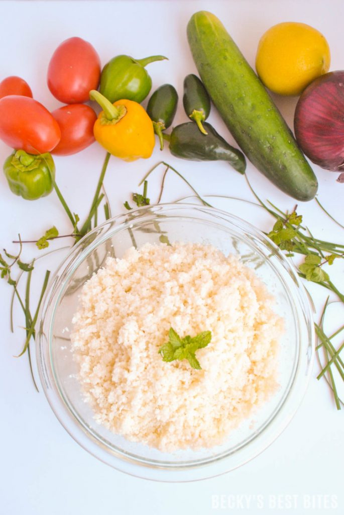 Making cauliflower rice the perfect side or base for so many low carb dinner recipes for the spring. We just love this one.