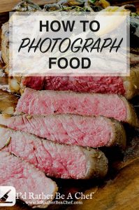 Photographing food is a skill that needs to be learned and experienced.