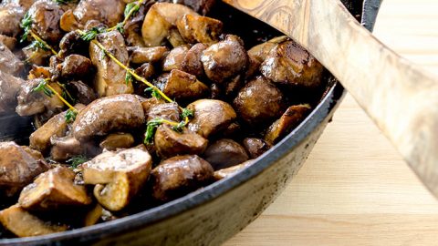 Roasted Garlic Sauteed Mushrooms
