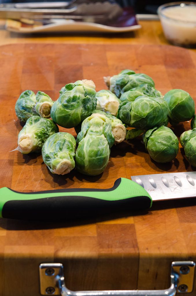 To make roasted brussels sprouts, make sure that the sprouts are firm and bright green before starting.