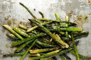 Roasting asparagus with brown butter and balsamic vinegar is absolutely delicious.