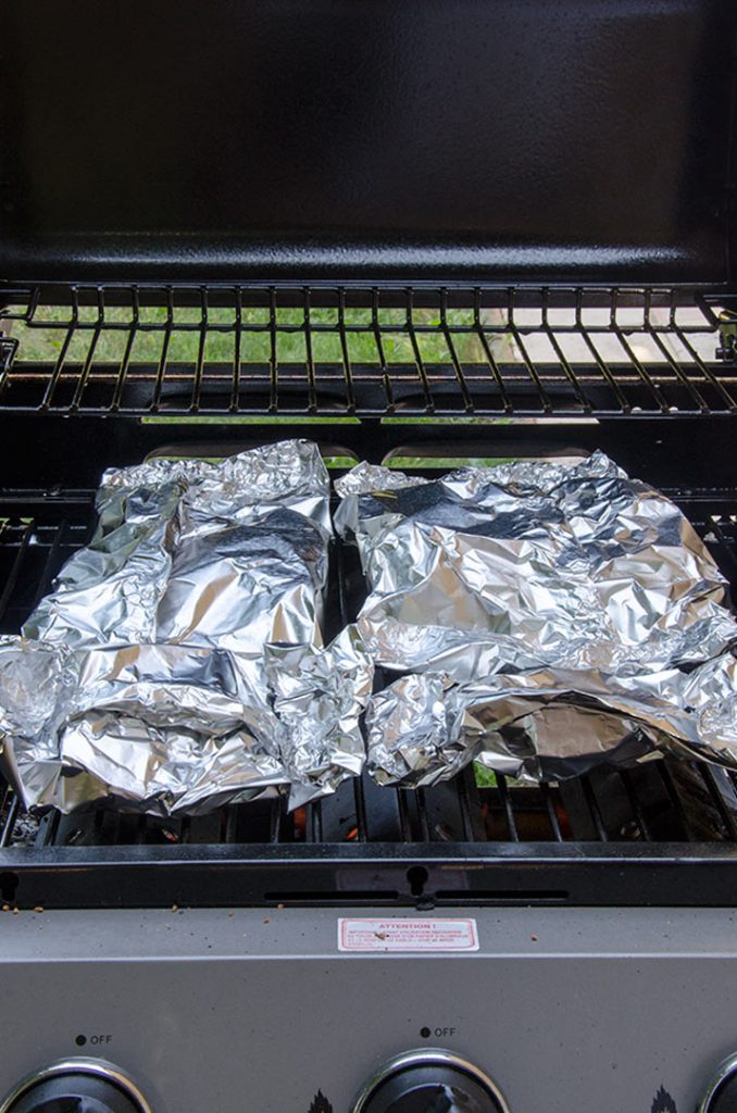 To make grilled artichokes, we are going to steam them in a foil pouch right on the grill. The result is a tender and delicious artichoke with minimal cleanup!