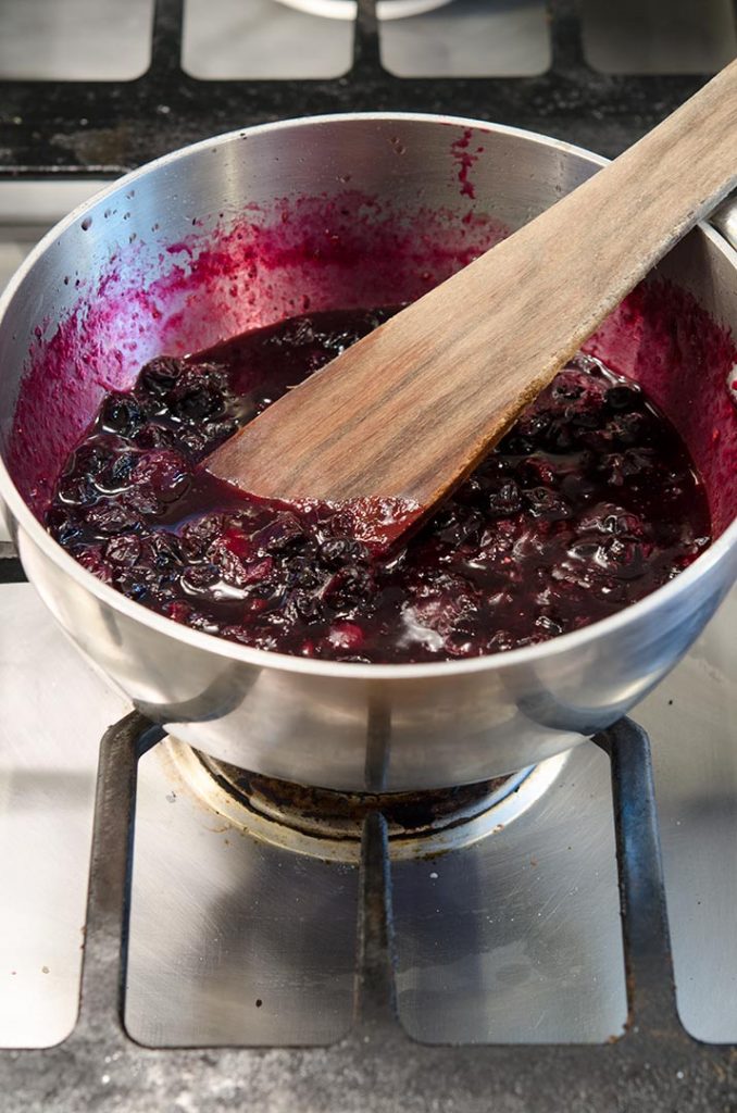 Blueberry compote takes about 20 minutes to make with only about 5 ingredients. Makes for a super yummy breakfast condiment!