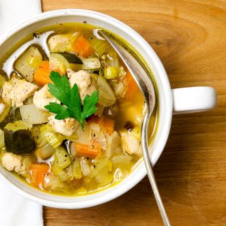 My chicken vegetable soup recipe is really chunky. Each bowl is like a meal. Delicious every time.