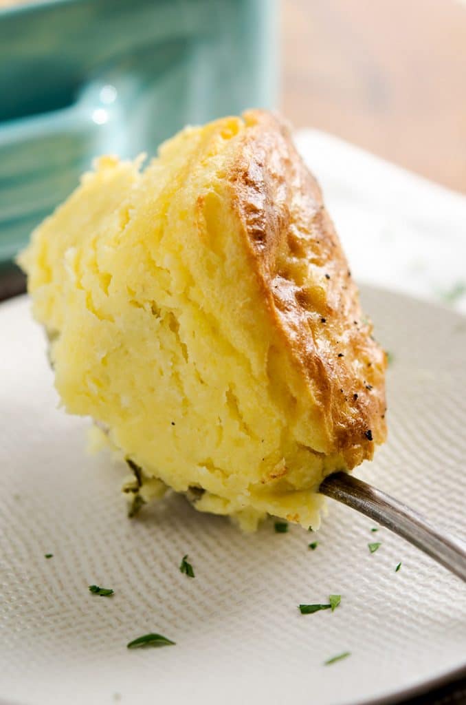 My mashed potato recipe has a browned crust and is super light.