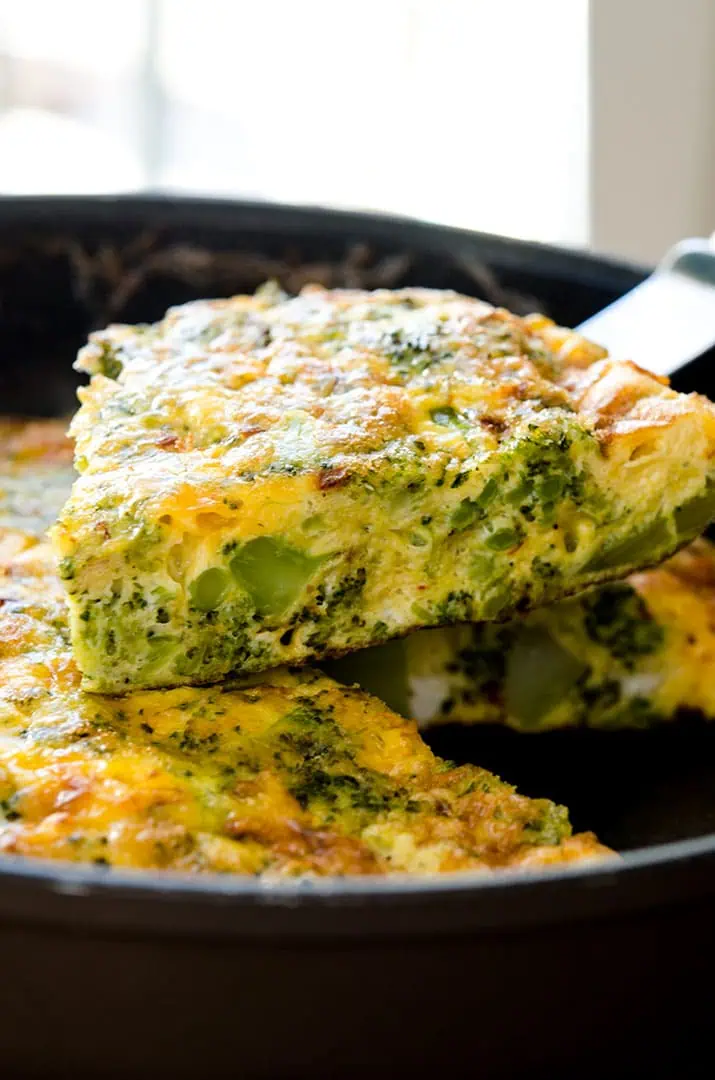 frittata with broccoli and cheddar