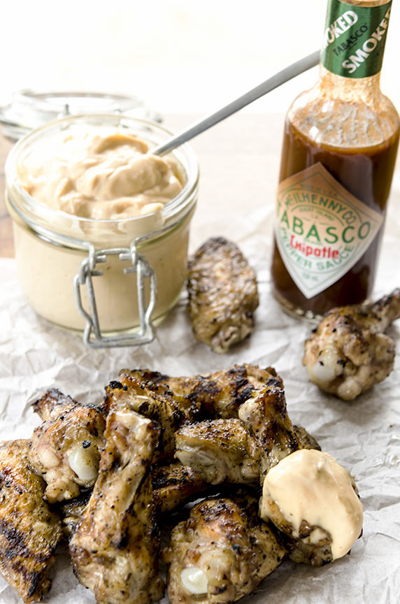 Dip these chipotle chicken wings into some chipotle aioli for an extra spicy surprise... or into some homemade blue cheese dressing to cool it down.