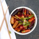 sweet and spicy roasted carrots
