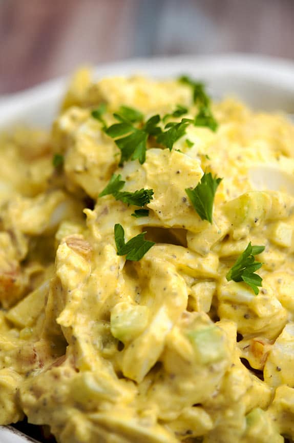 delicious low carb curried egg salad
