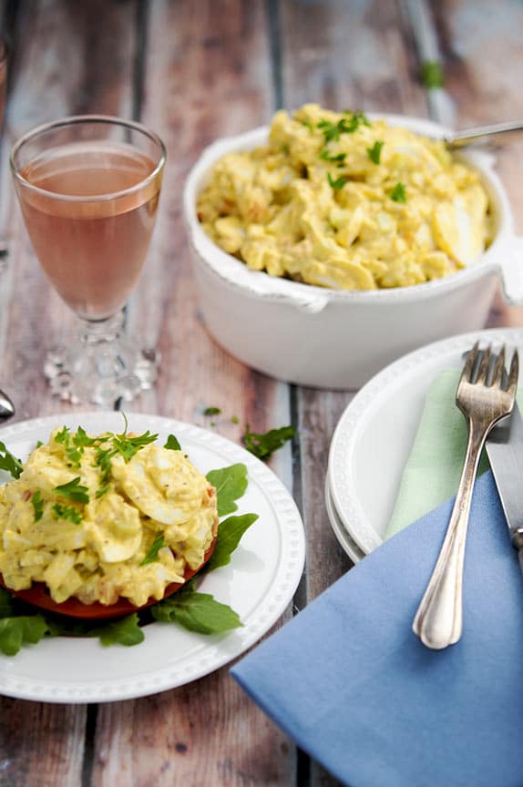 low carb curried egg salad