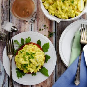 low carb curried egg salad