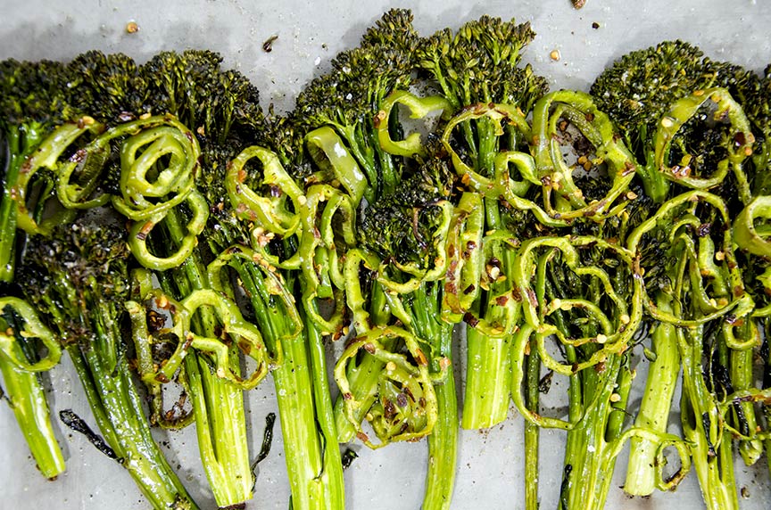 Spicy roasted broccolini recipe