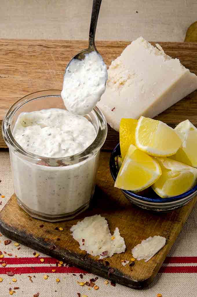 Creamy Garlic Parmesan Wing Sauce - I'd Rather Be A Chef