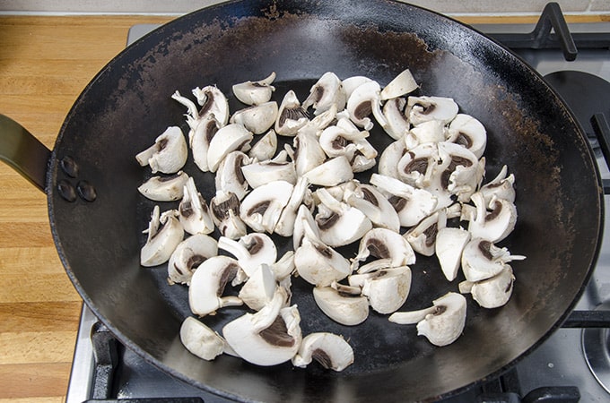 pan seared mushrooms
