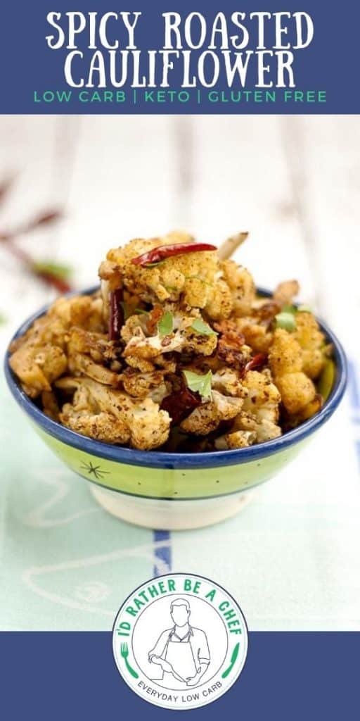 spicy roasted cauliflower pic for pinterest