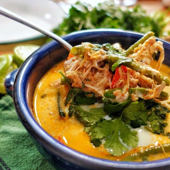 Image of pork thai red curry soup recipe