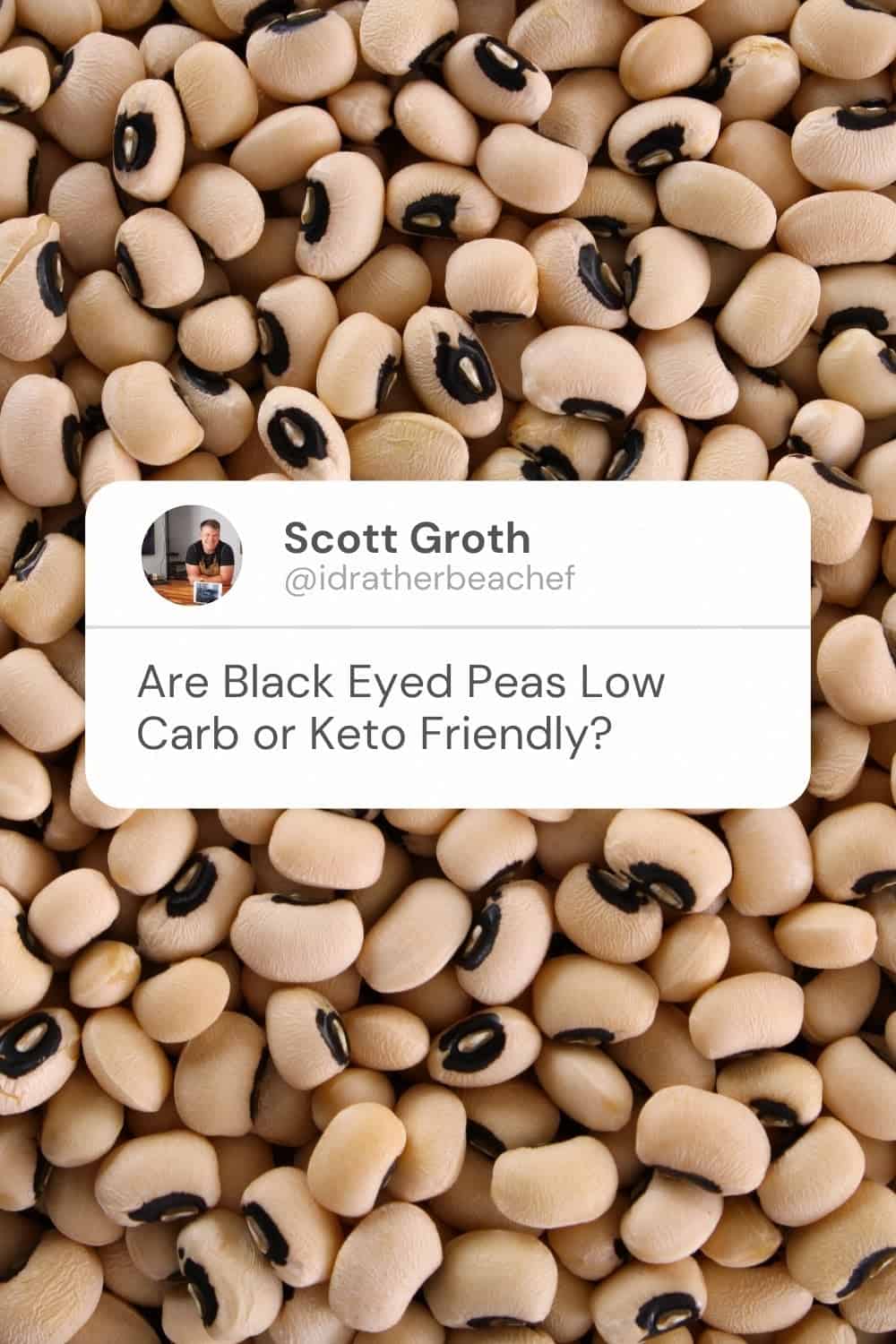 Are Black Eyed (Blackeyed) Peas Low Carb or Keto Friendly? I'd