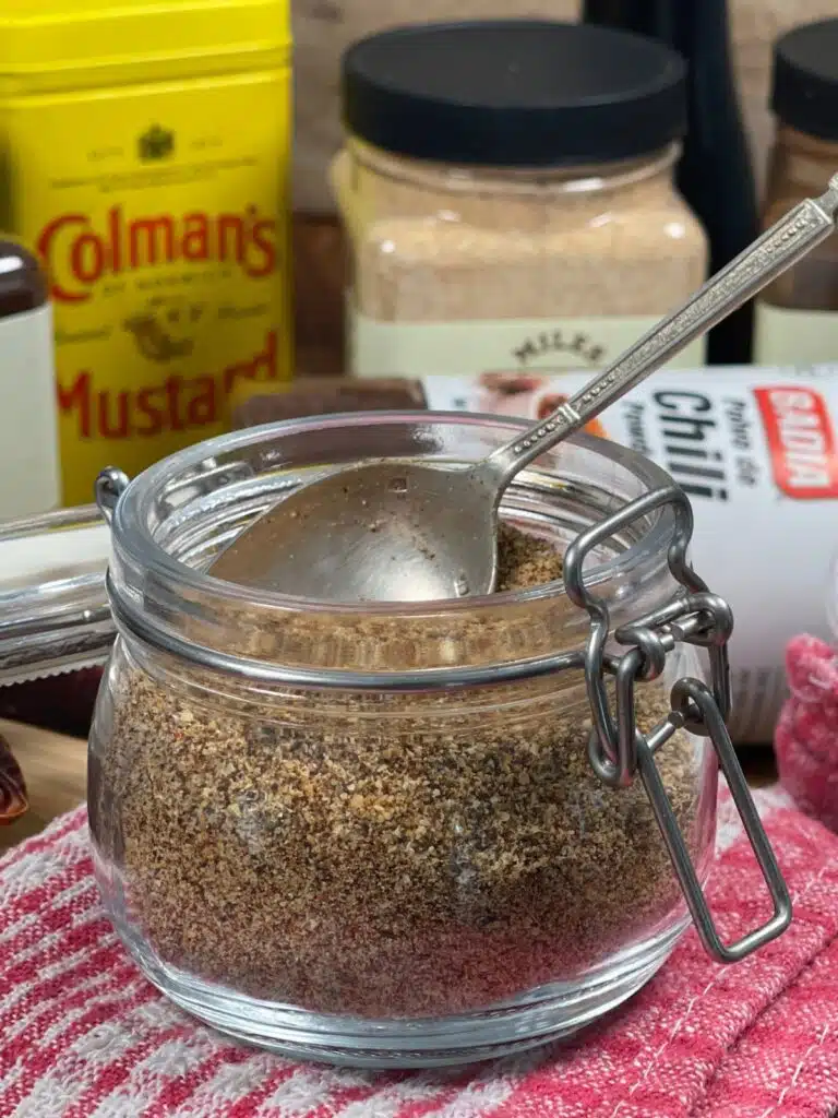 Close up of homemade taco seasoning