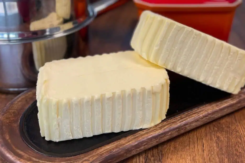 Two sticks of butter for how to clarify butter