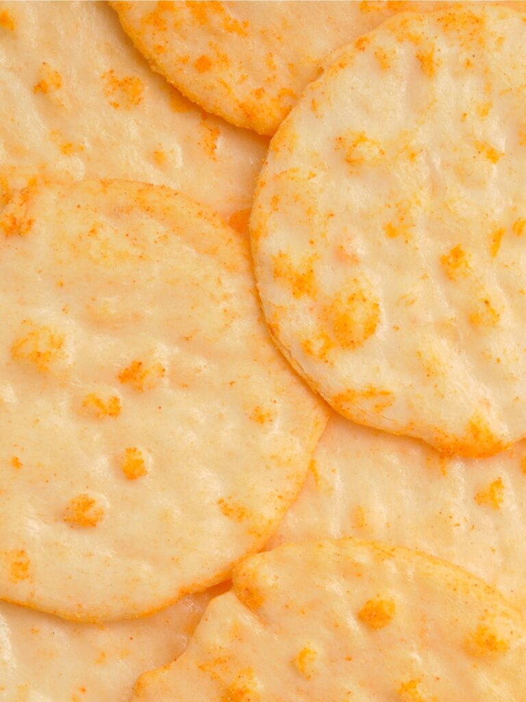 Close up of rice crackers