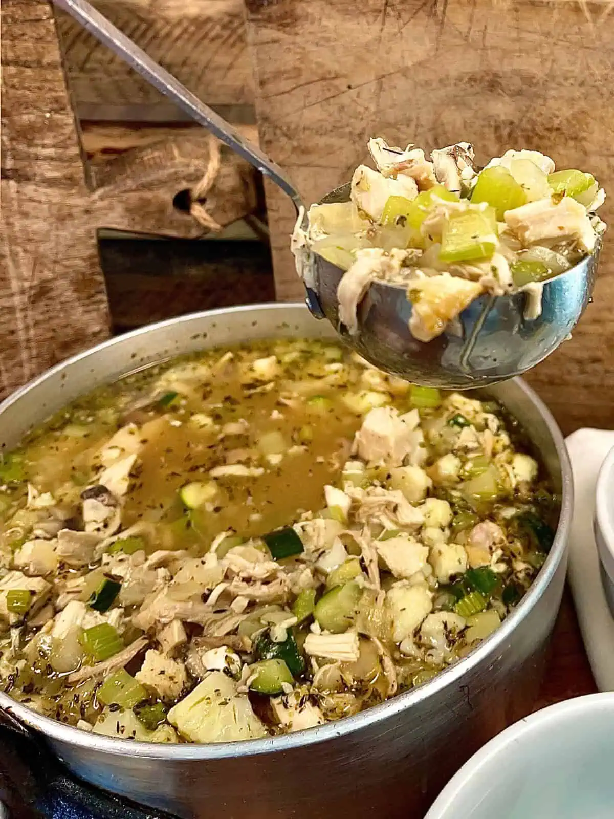 Leftover Rotisserie Chicken Soup 🍲 - I'd Rather Be A Chef