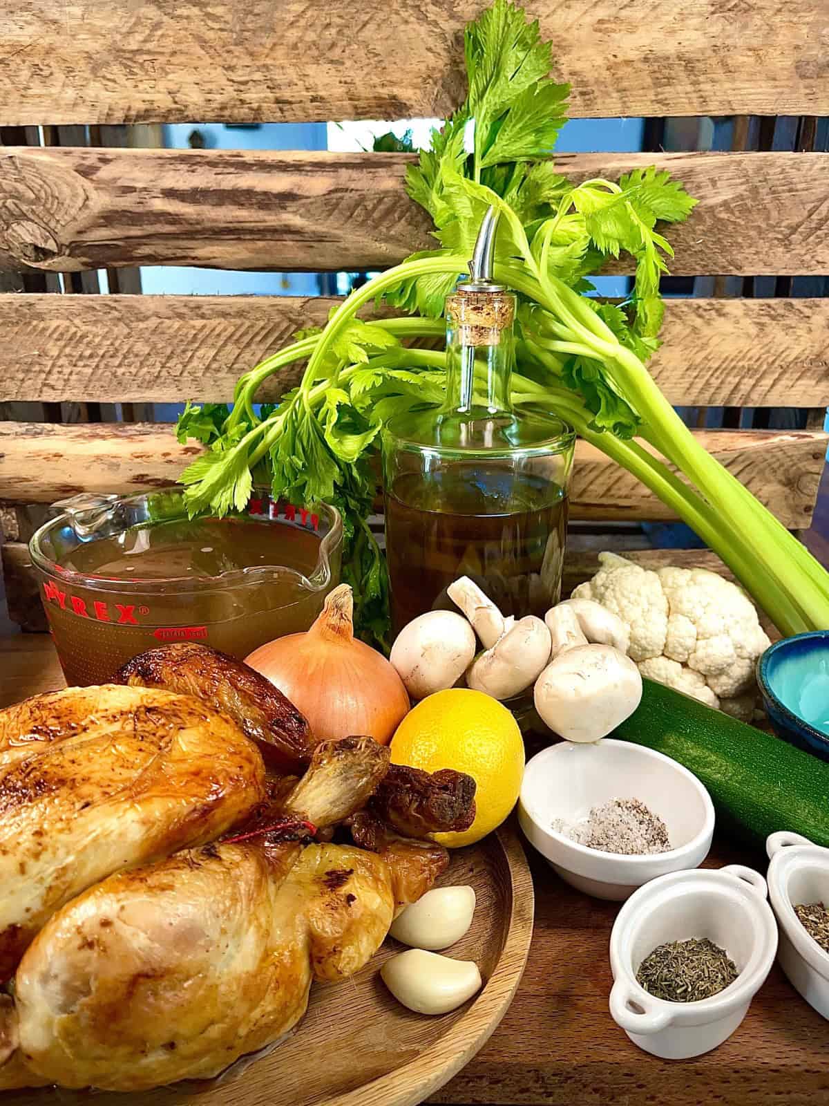 Leftover Rotisserie Chicken Soup 🍲 - I'd Rather Be A Chef