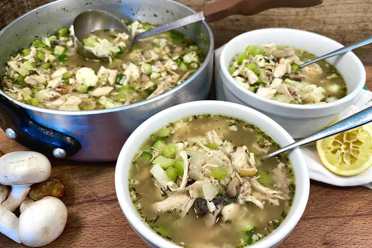 Leftover Rotisserie Chicken Soup 🍲 - I'd Rather Be A Chef